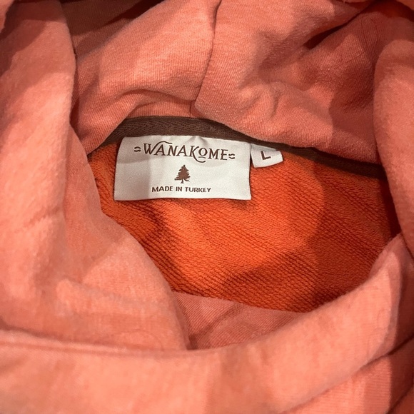 [L]Wanakome Coral Sanguine Artemis Pullover Hoodie Rope Accents - Picture 4 of 10